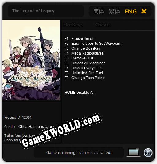 Трейнер для The Legend of Legacy [v1.0.6]