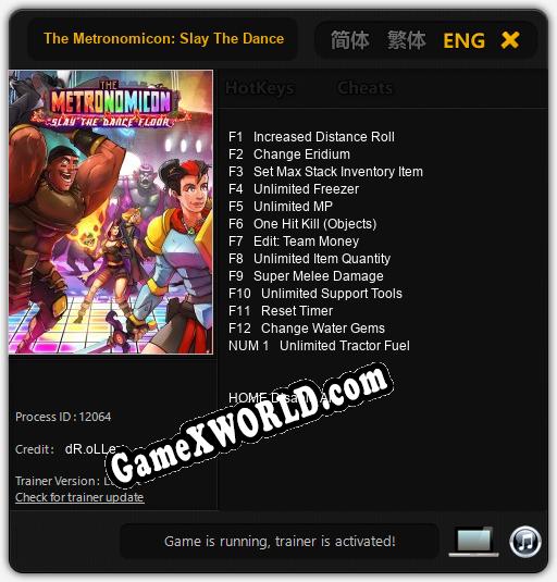 The Metronomicon: Slay The Dance Floor: ТРЕЙНЕР И ЧИТЫ (V1.0.25)