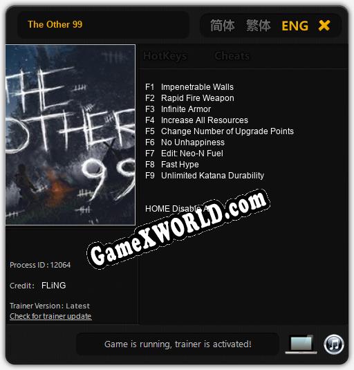 The Other 99: ТРЕЙНЕР И ЧИТЫ (V1.0.11)