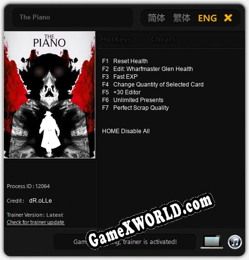 The Piano: ТРЕЙНЕР И ЧИТЫ (V1.0.9)