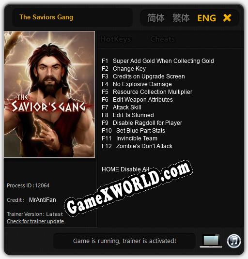 The Saviors Gang: Трейнер +12 [v1.4]
