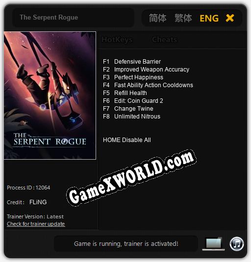 The Serpent Rogue: Читы, Трейнер +8 [FLiNG]