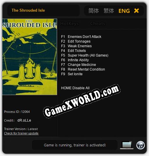 Трейнер для The Shrouded Isle [v1.0.7]