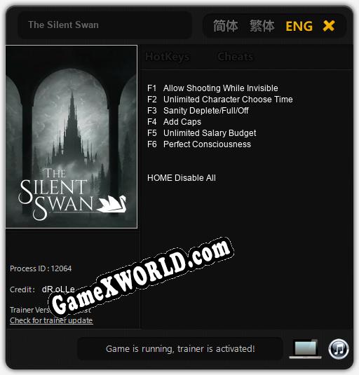 The Silent Swan: ТРЕЙНЕР И ЧИТЫ (V1.0.80)