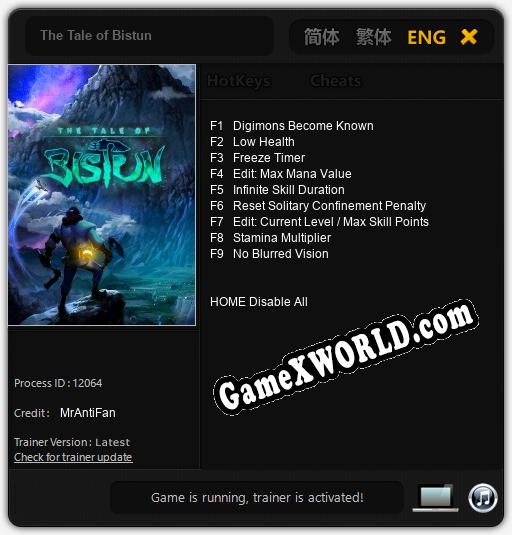 Трейнер для The Tale of Bistun [v1.0.2]