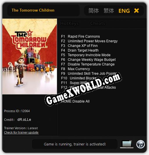 The Tomorrow Children: Читы, Трейнер +12 [dR.oLLe]