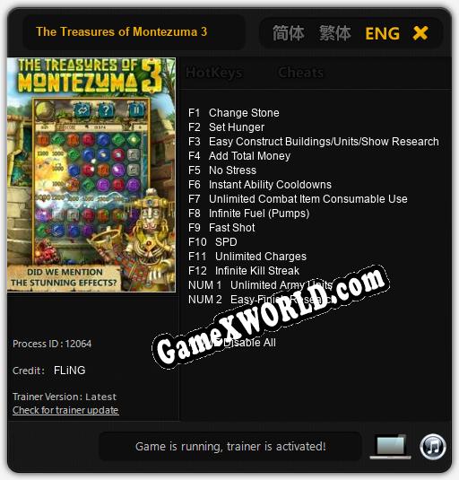 The Treasures of Montezuma 3: Читы, Трейнер +14 [FLiNG]