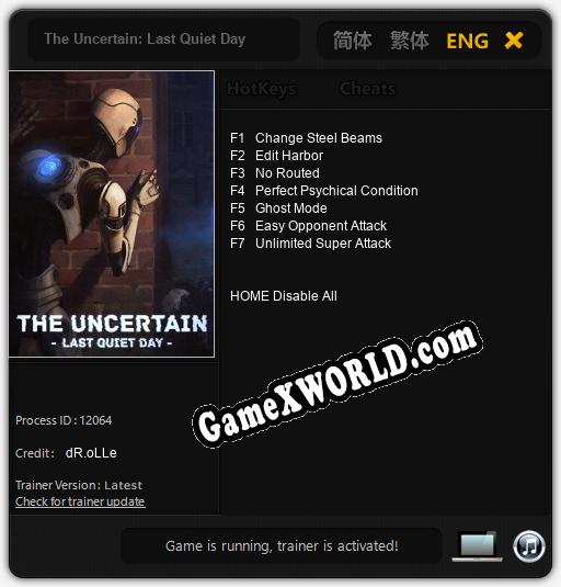 The Uncertain: Last Quiet Day: Трейнер +7 [v1.9]