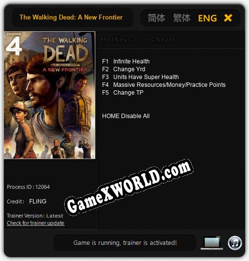 The Walking Dead: A New Frontier Episode 4: Thicker Than Water: ТРЕЙНЕР И ЧИТЫ (V1.0.15)