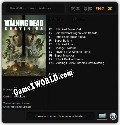 Трейнер для The Walking Dead: Destinies [v1.0.2]