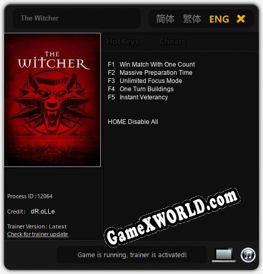 The Witcher: Трейнер +5 [v1.3]