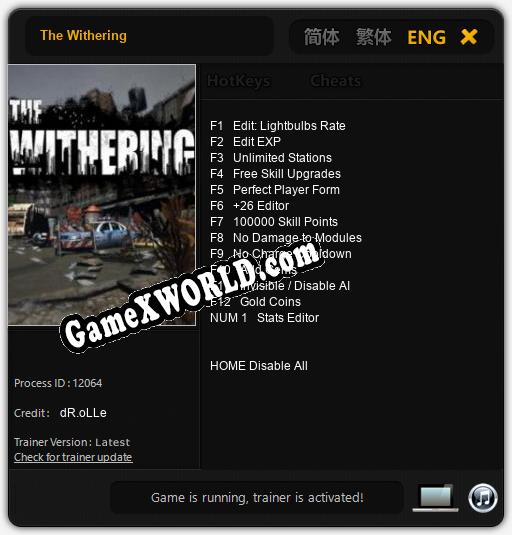 The Withering: Читы, Трейнер +13 [dR.oLLe]