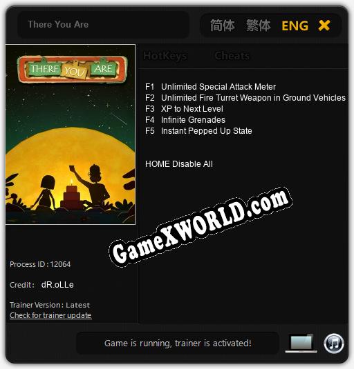 Трейнер для There You Are [v1.0.6]