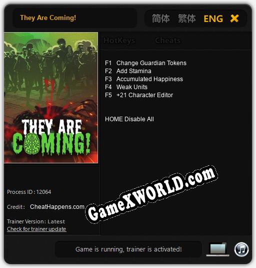 Трейнер для They Are Coming! [v1.0.6]