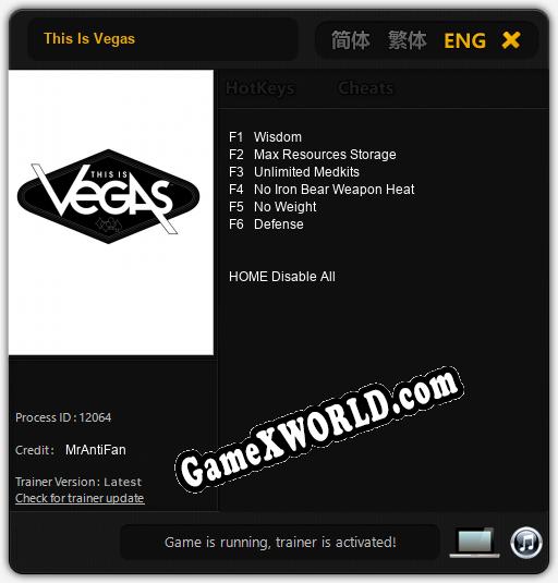 This Is Vegas: Читы, Трейнер +6 [MrAntiFan]