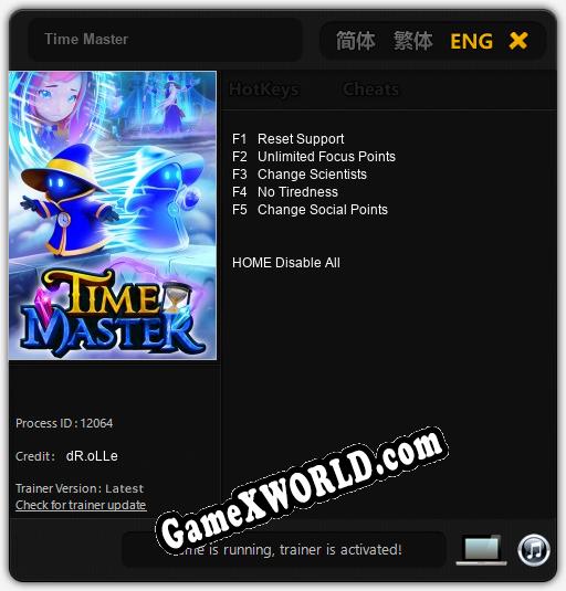 Time Master: Трейнер +5 [v1.7]