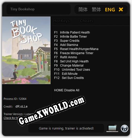 Трейнер для Tiny Bookshop [v1.0.6]