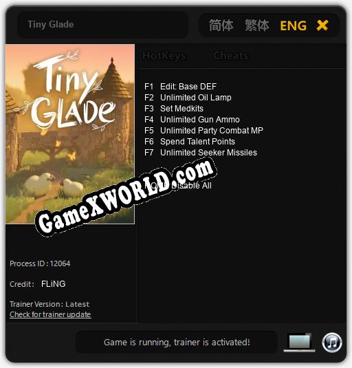 Трейнер для Tiny Glade [v1.0.9]