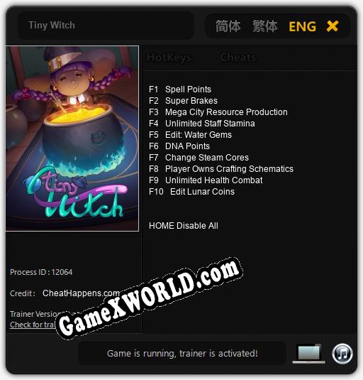 Трейнер для Tiny Witch [v1.0.9]
