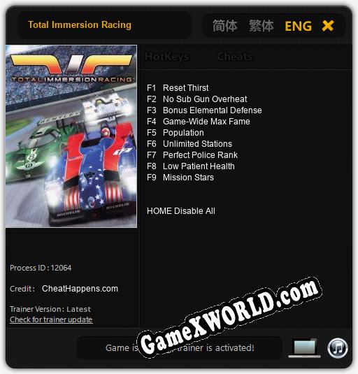 Total Immersion Racing: Читы, Трейнер +9 [CheatHappens.com]