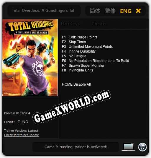 Total Overdose: A Gunslingers Tale in Mexico: Трейнер +8 [v1.6]