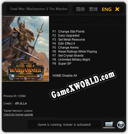 Total War: Warhammer 2 The Warden The Paunch: ТРЕЙНЕР И ЧИТЫ (V1.0.98)