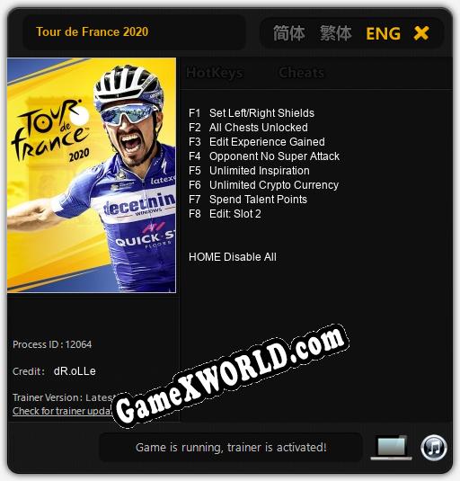 Tour de France 2020: Трейнер +8 [v1.1]