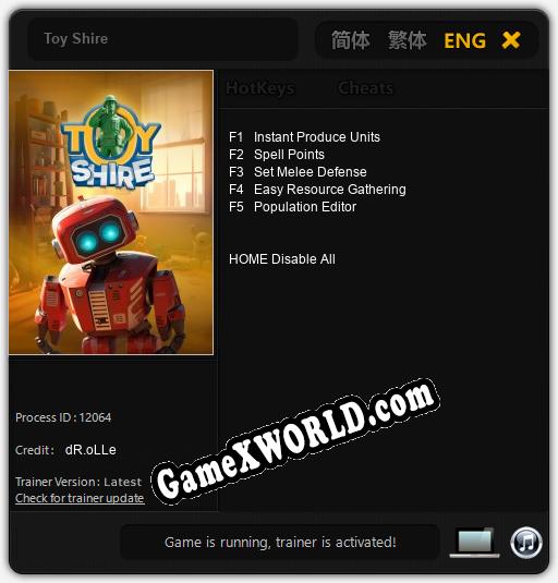 Трейнер для Toy Shire [v1.0.6]