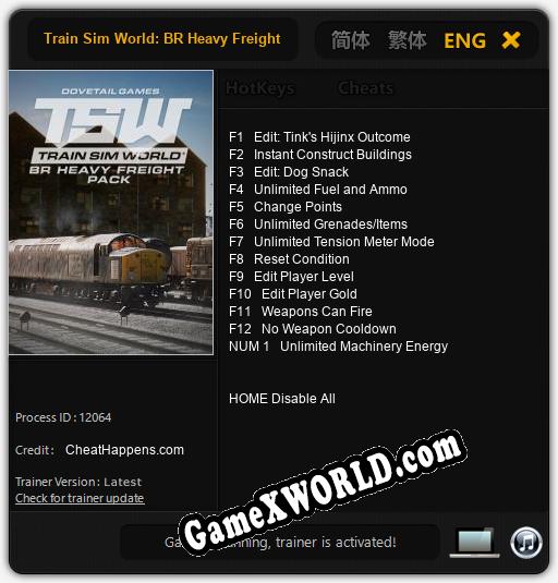 Train Sim World: BR Heavy Freight Pack: ТРЕЙНЕР И ЧИТЫ (V1.0.59)