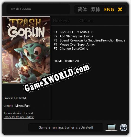 Трейнер для Trash Goblin [v1.0.8]