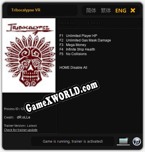 Tribocalypse VR: Трейнер +5 [v1.8]