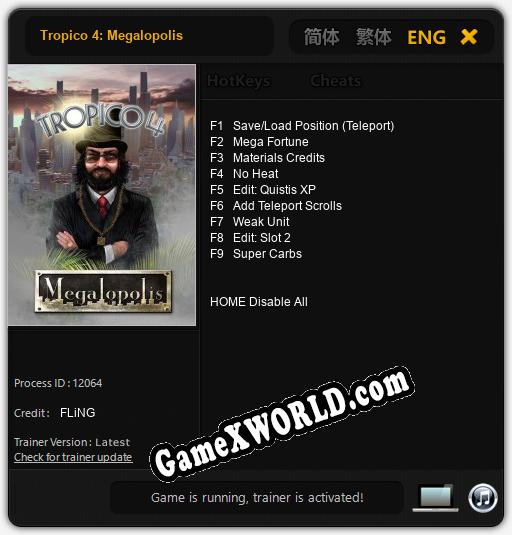 Tropico 4: Megalopolis: Трейнер +9 [v1.8]