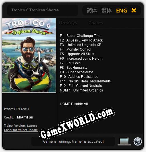 Tropico 6 Tropican Shores: Читы, Трейнер +13 [MrAntiFan]