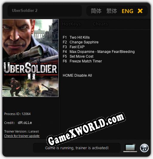UberSoldier 2: Трейнер +6 [v1.7]