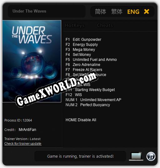 Under The Waves: ТРЕЙНЕР И ЧИТЫ (V1.0.92)