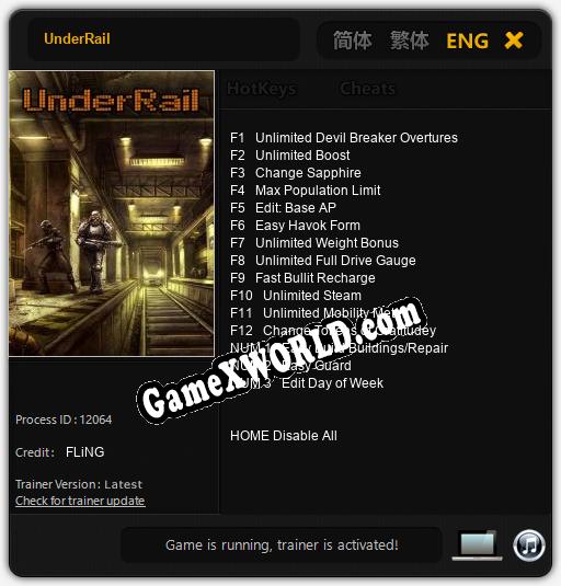 UnderRail: Трейнер +15 [v1.7]