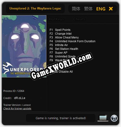 Unexplored 2: The Wayfarers Legacy: Трейнер +9 [v1.5]