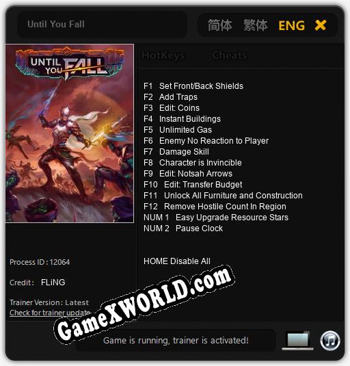 Until You Fall: Трейнер +14 [v1.9]
