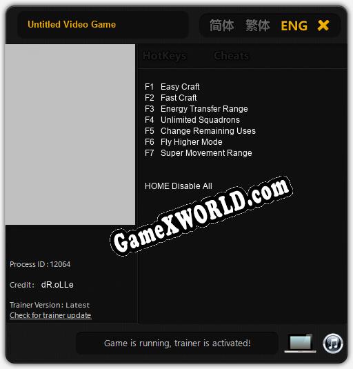 Untitled Video Game: Трейнер +7 [v1.8]