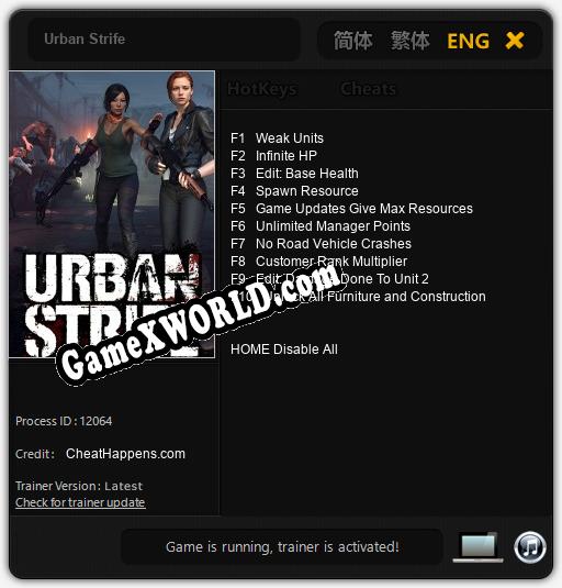 Urban Strife: Читы, Трейнер +5 [MrAntiFan]