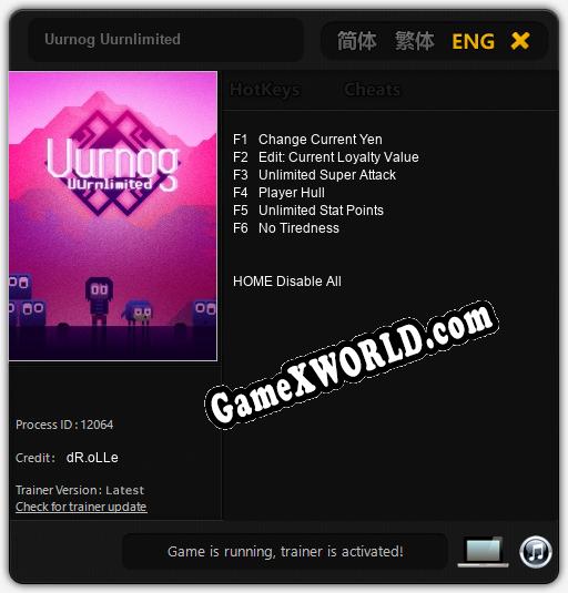 Uurnog Uurnlimited: Трейнер +6 [v1.4]