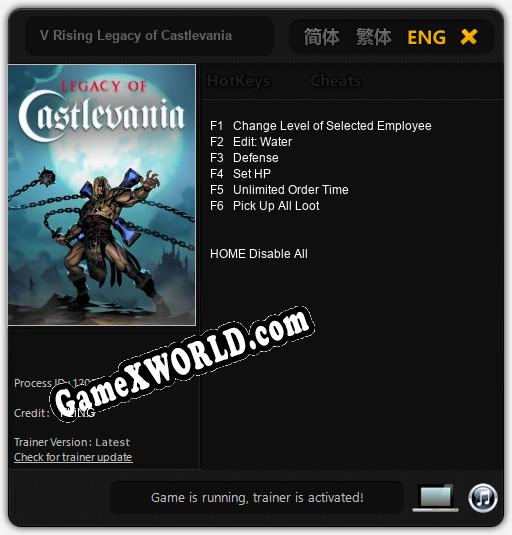 V Rising Legacy of Castlevania: Читы, Трейнер +6 [FLiNG]