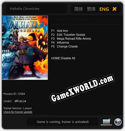Valhalla Chronicles: Трейнер +5 [v1.5]