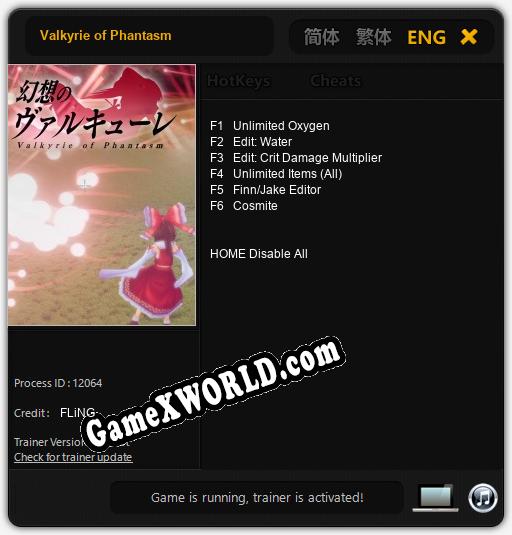 Valkyrie of Phantasm: ТРЕЙНЕР И ЧИТЫ (V1.0.39)