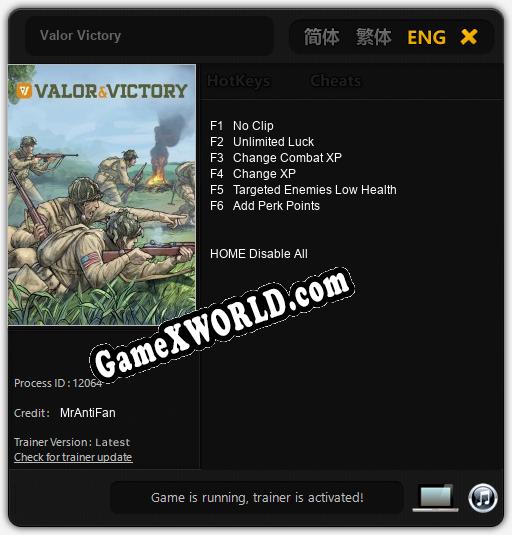 Valor Victory: Читы, Трейнер +6 [MrAntiFan]