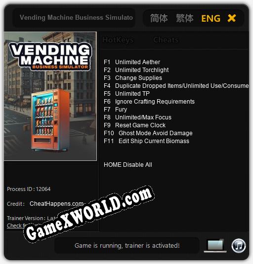 Трейнер для Vending Machine Business Simulator [v1.0.1]