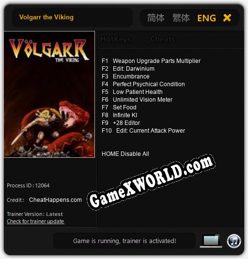 Трейнер для Volgarr the Viking [v1.0.4]