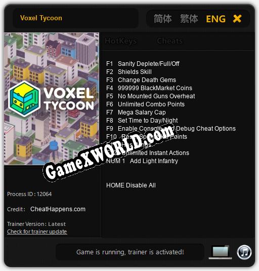 Трейнер для Voxel Tycoon [v1.0.2]