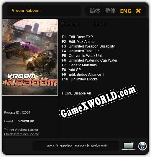 Vroom Kaboom: Читы, Трейнер +10 [MrAntiFan]