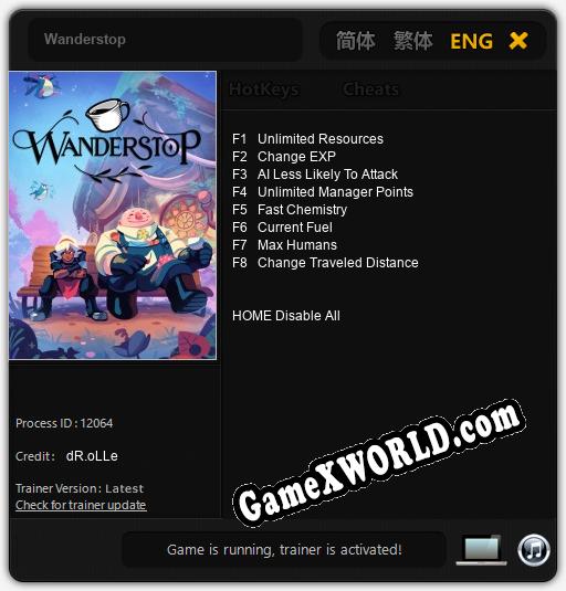 Трейнер для Wanderstop [v1.0.5]